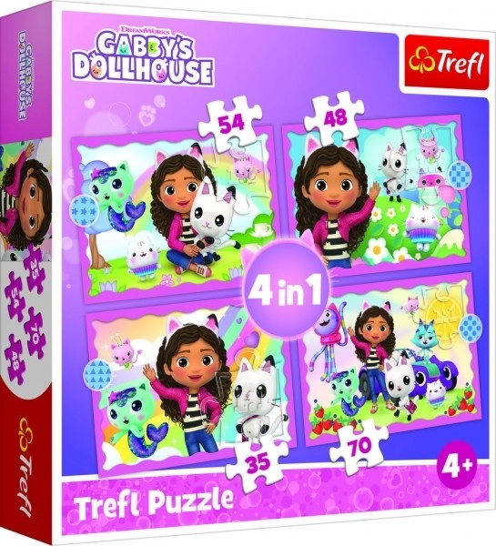 Puzzle 4v1 Maison du chaton Gabi 4+