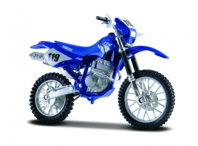Modèle en métal de la moto Yamaha TT-R 250 1/18 avec support