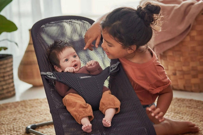 BABYBJÖRN - Transat BLISS MESH - Rose Perle – Anthracite