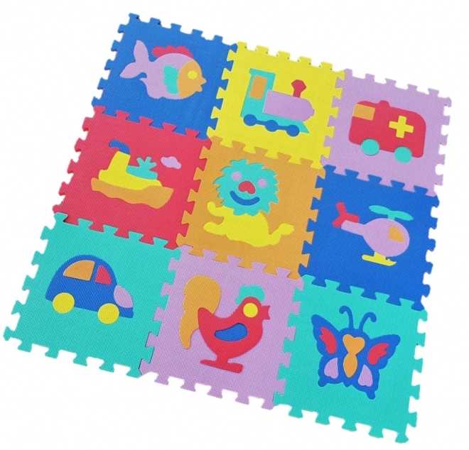 Puzzles en mousse avec animaux et moyens de transport 9 pièces