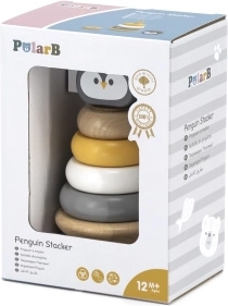 Pyramide empilable en bois pingouin POLARB