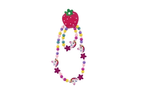 Collier et bracelet avec perles Licorne