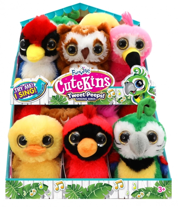 Adorable oiseau en peluche Cutekins avec sons