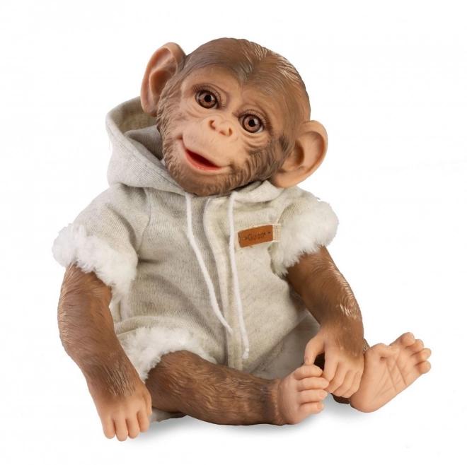 Guca 989 REBORN PETIT SINGE - petit singe réaliste avec corps en tissu doux - 32 cm