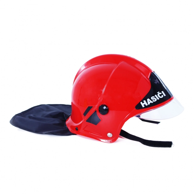 Casque/Chapeau de pompier rouge CZ texte pour enfants