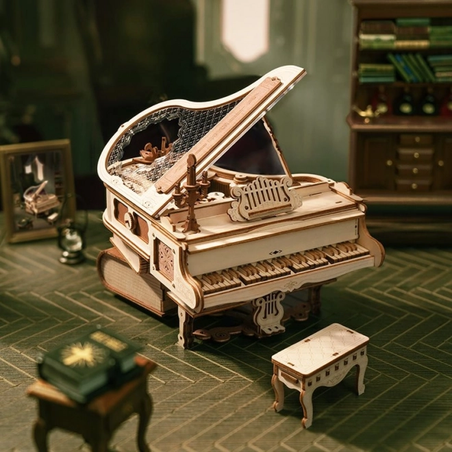 RoboTime 3D Puzzle mécanique en bois Piano Magique (entraînement électrique)