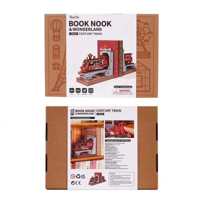 Support de livre puzzle 3D Train à vapeur historique