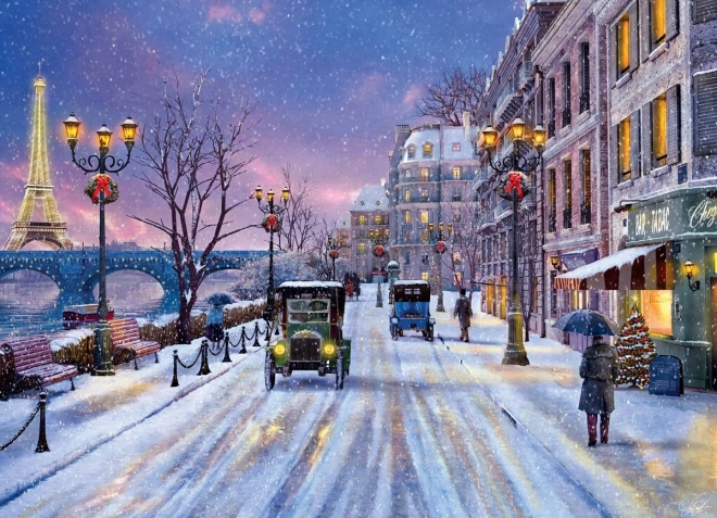 Puzzle Eurographics Veillée de Noël à Paris 1000 pièces