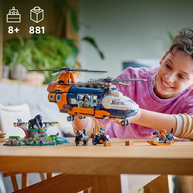 LEGO City 60437 Hélicoptère pour l'exploration de la jungle au camp de base