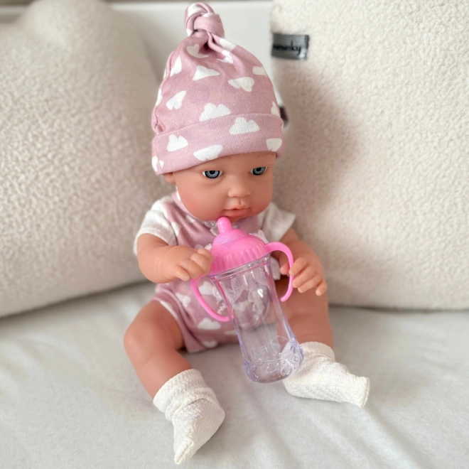 woopie royal adorable bébé en tenue rose 36 cm