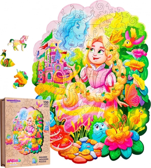 PUZZLE EN BOIS COLORÉ - Amelia Princesse de la Magie