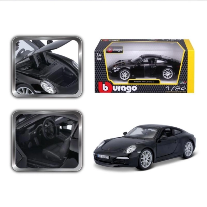 Modèle de voiture Porsche 911 Carrera S noir