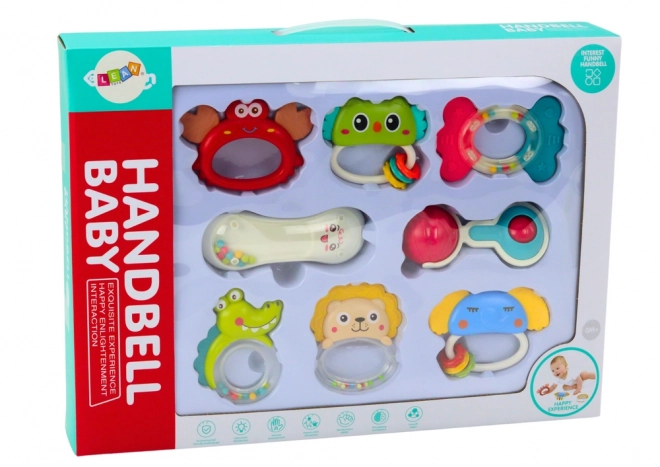 Ensemble de hochets animaux 8 pièces
