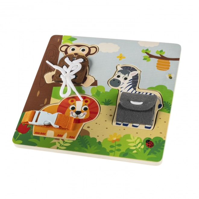 Puzzle safari en bois Montessori pour enfants