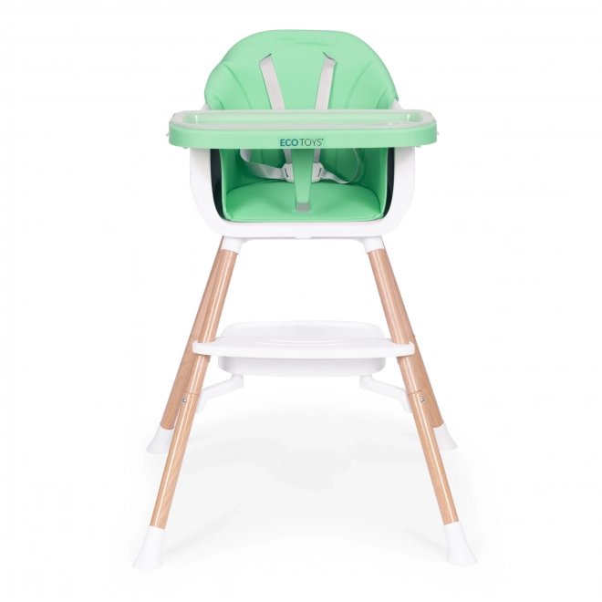 Chaise haute pour enfants 2en1 verte ECOTOYS