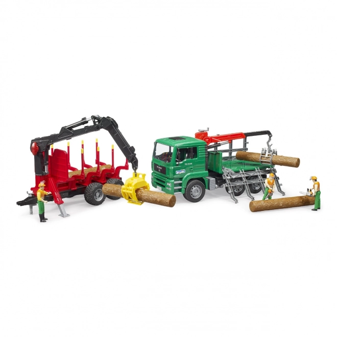 Transporteur de bois Bruder avec bras de chargement