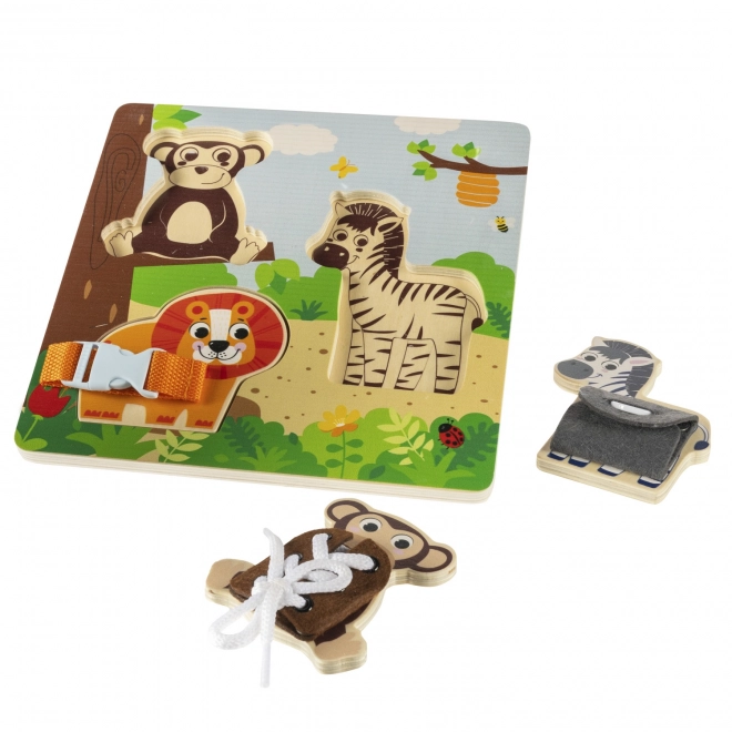 Puzzle safari en bois Montessori pour enfants
