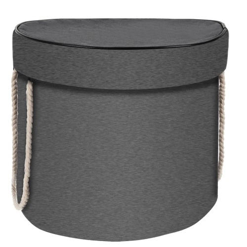 Panier à jouets gris avec tapis