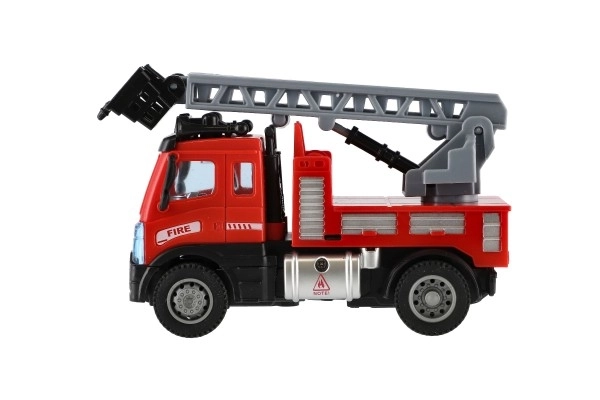 Camion de pompiers en plastique avec échelle extensible