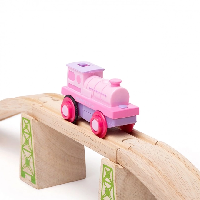 Bigjigs Rail Locomotive Électrique Puissante Rose