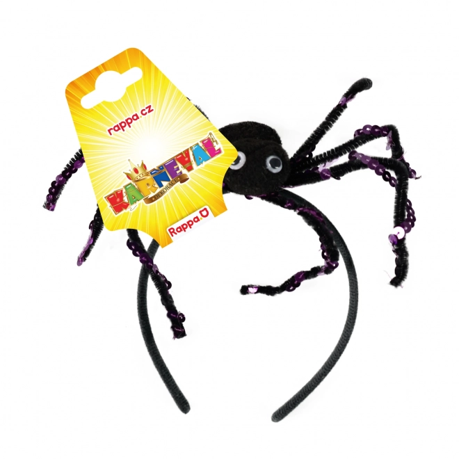 Serre-tête Halloween avec araignée noire