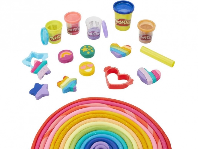 Ensemble de pâte à modeler scintillante Play-Doh de Hasbro avec 21 couleurs et moules