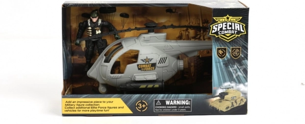 Hélicoptère militaire avec figurine et accessoires