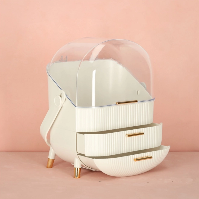 organisateur cosmétique blanc avec tiroirs