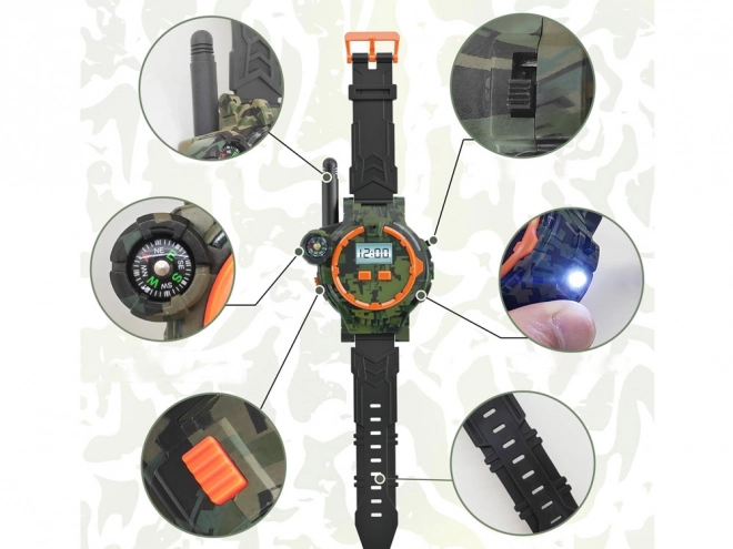 Montres militaires avec talkie-walkie et boussole