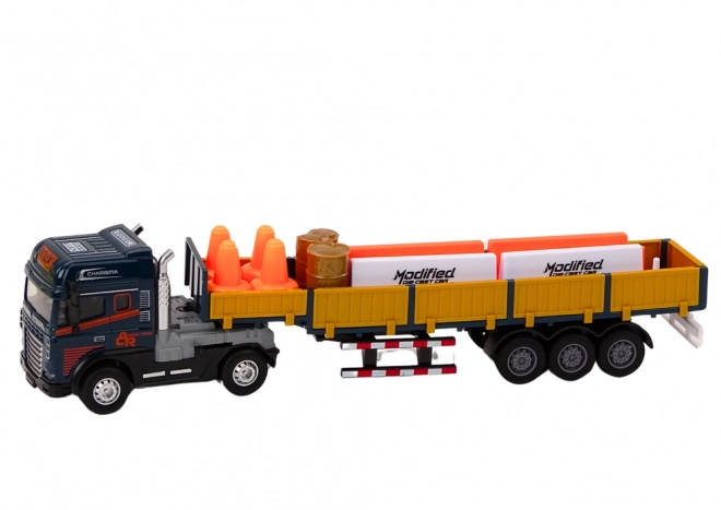Camion avec Remorque Bleu 1:24 Accessoire de Camion TIR Sons