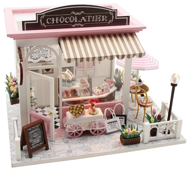 Miniaturisation de maisonnettes Chocolaterie