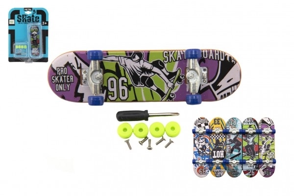 Skateboard à doigts vissable avec accessoires - 9 cm