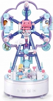 Jeu de construction SLUBAN boîte à musique carrousel heureux