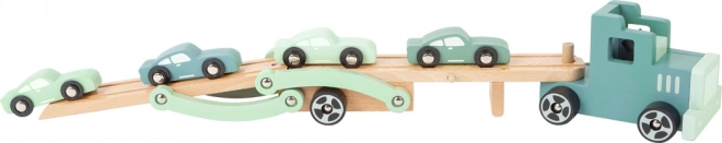 Camion en bois avec remorque porte-voitures Chicago – small foot