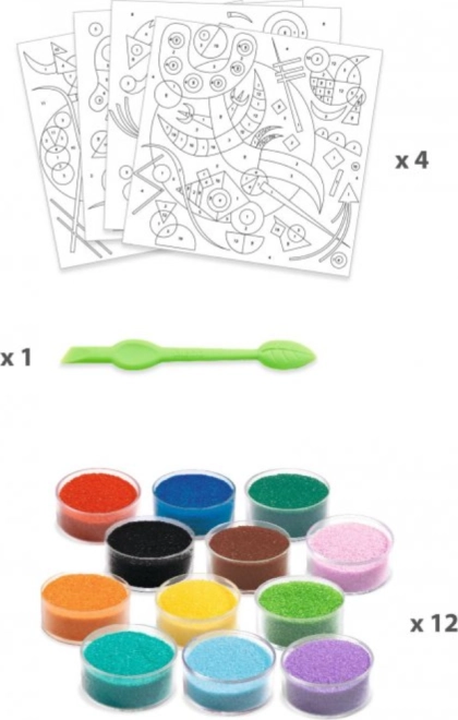 Création créative avec sables colorés