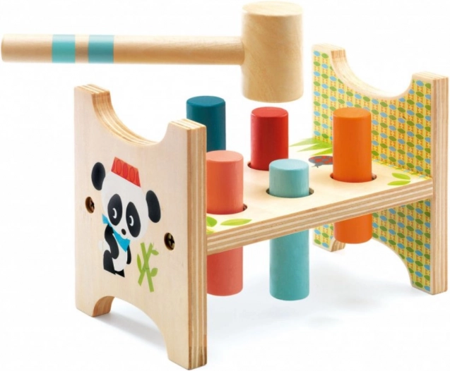 Jeu de marteau en bois avec chevilles Djeco