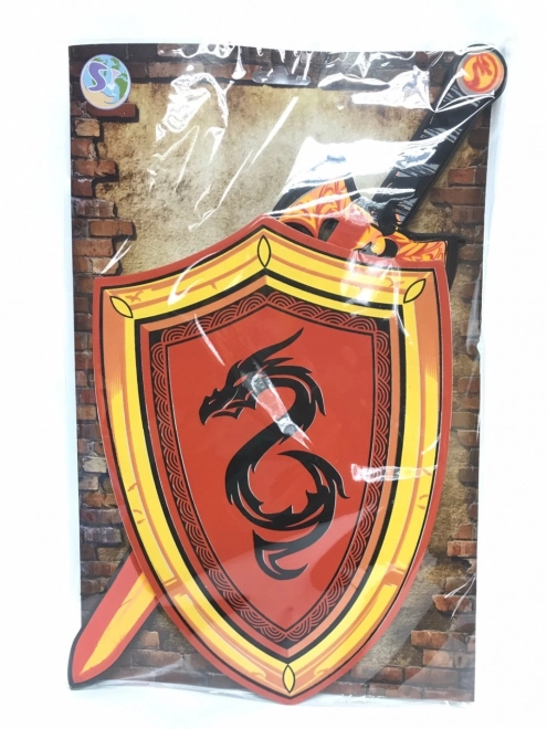 Épée et bouclier en mousse Dragon