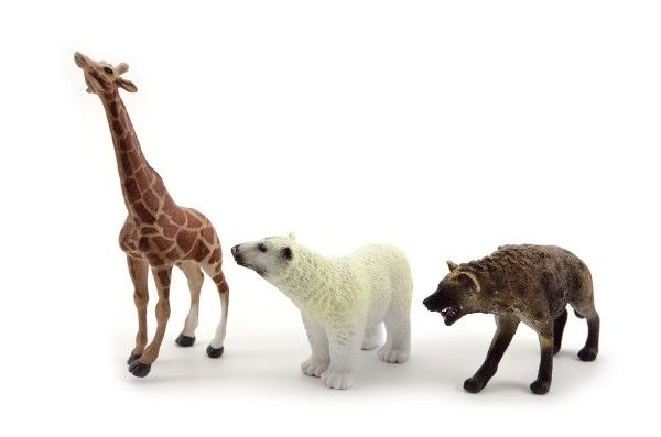 Animaux de la savane ZOO en plastique 10cm mélange d'espèces - 1 pièce