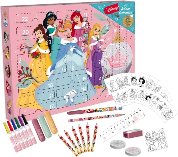 Calendrier de l’Avent Disney Princesses – kit de papeterie créatif