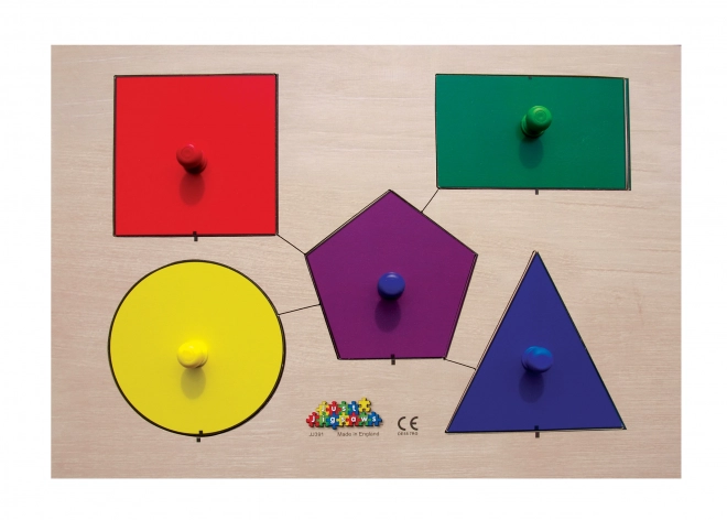 Just Jigsaws Puzzle en bois Formes et mémoire 6 pièces et 4 modèles