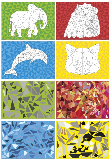 Puzzle autocollant numéroté A4
