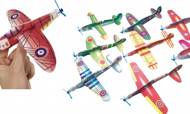 Avions à lancer – lot de 2 pièces, 17 × 17 × 3,5 cm