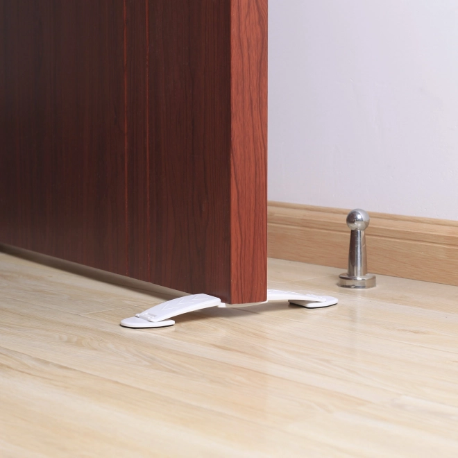 Butée de porte bidirectionnelle 2 pièces, blanc