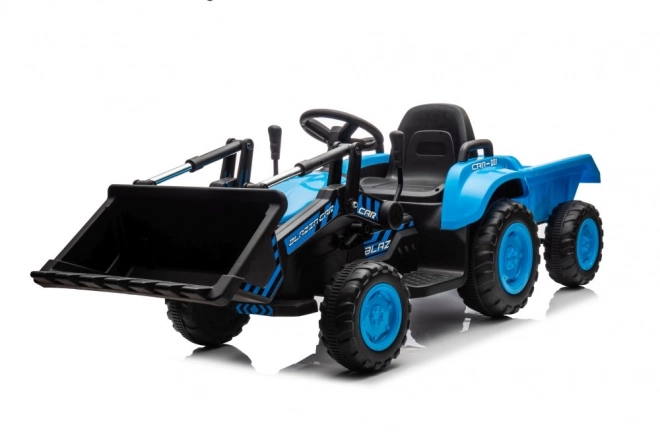 Tracteur électrique pour enfants avec benne bleu