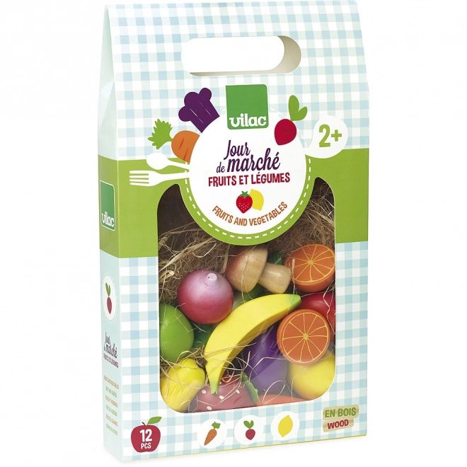 Vilac Ensemble de fruits et légumes en bois