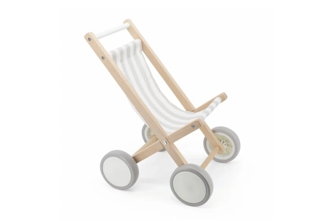 Poussette en bois pour poupées