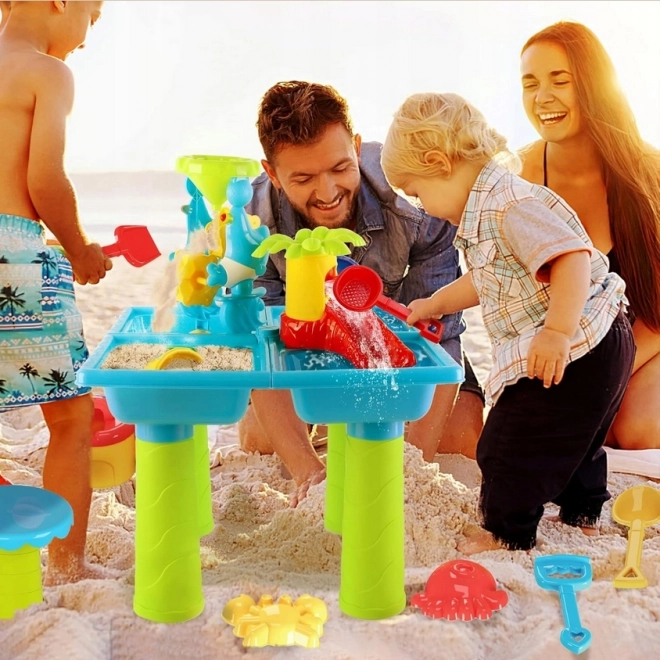 Woopie jouet d’eau de table 2-en-1 bac à sable avec chaise XL Aquapark