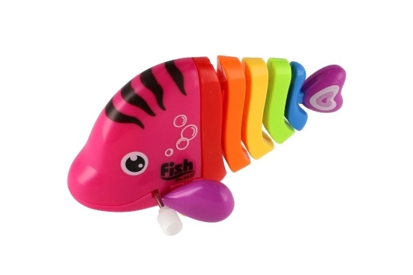 Poisson/Rybka à clé en plastique 11cm mix couleurs 14pcs en boîte