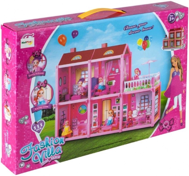 Villa pour poupées avec poupée à assembler