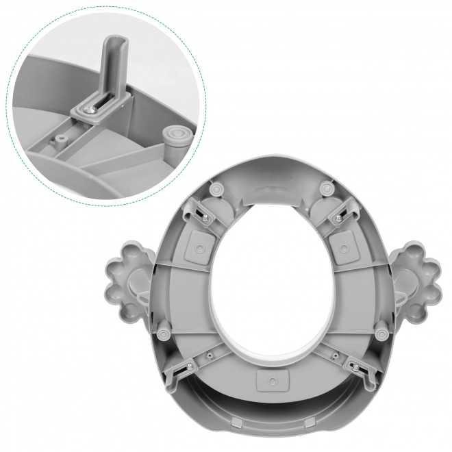 Siège de toilette pour enfants avec supports et coussin doux gris ECOTOYS